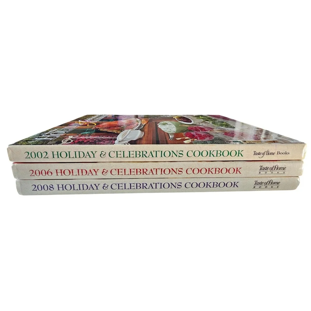 Taste of Home Holiday & Celebrations Cookbook Lot 2002 2006 2008 Hardcover Books